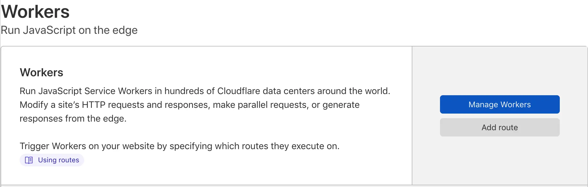 Cloudflare workers add route